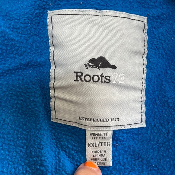 Roots Blue Hoodie Cardigan Ladies XXL - Picture 7 of 8